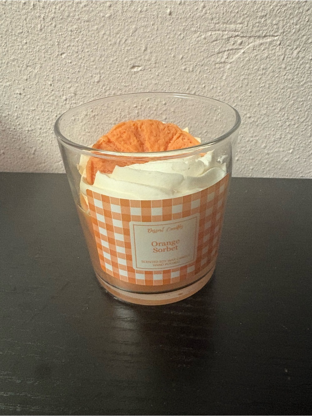 Dessert Candles Orange Sorbet 8 oz Soy Wax Dessert Candle NWT